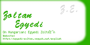 zoltan egyedi business card